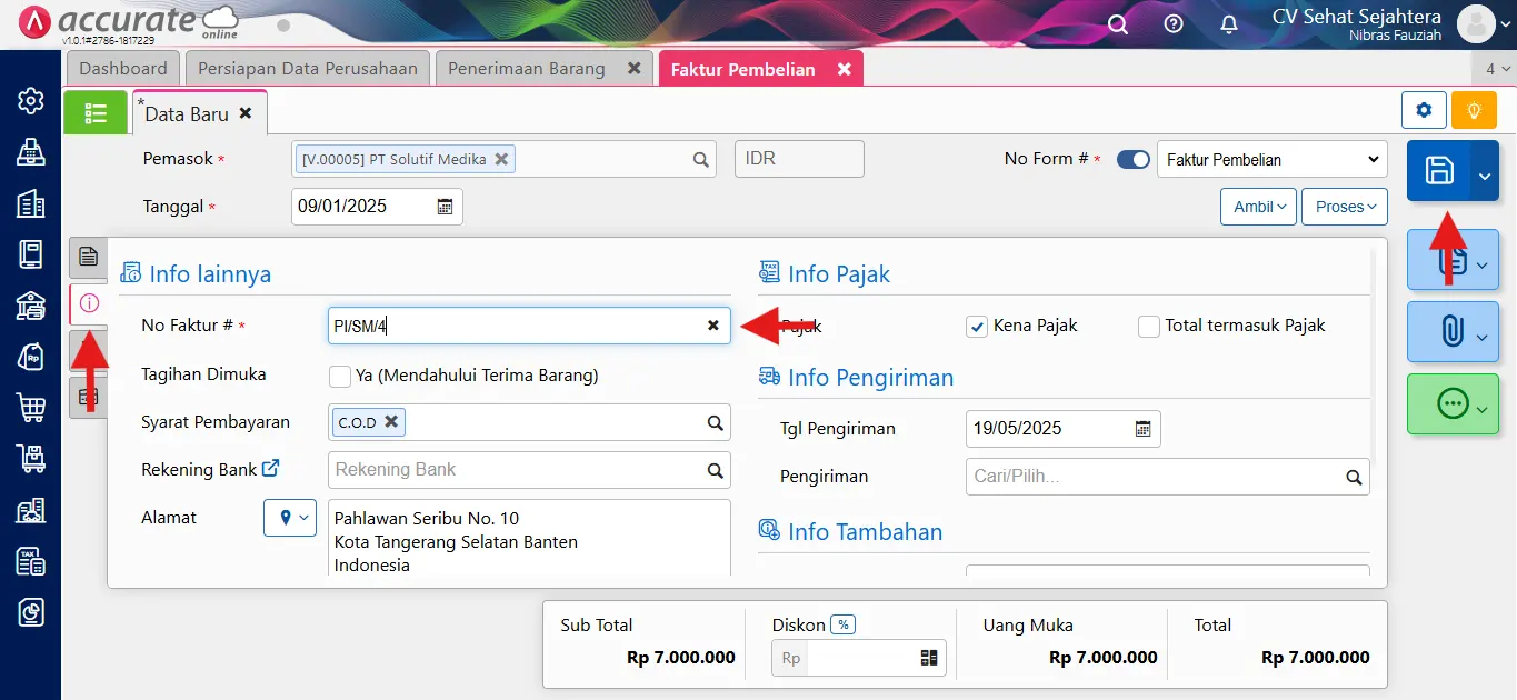 26 Membuat Uang Muka Pembelian Partial